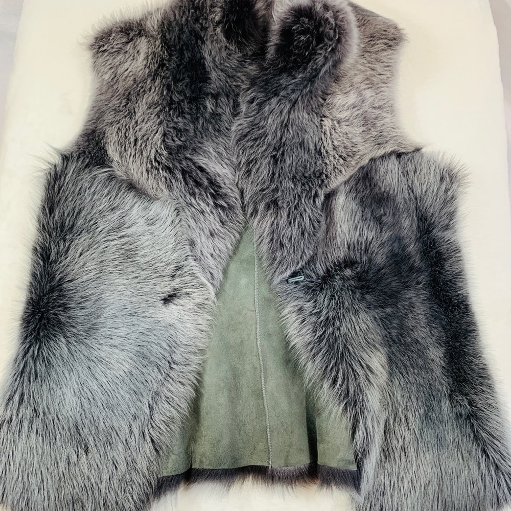 real fur vest size S